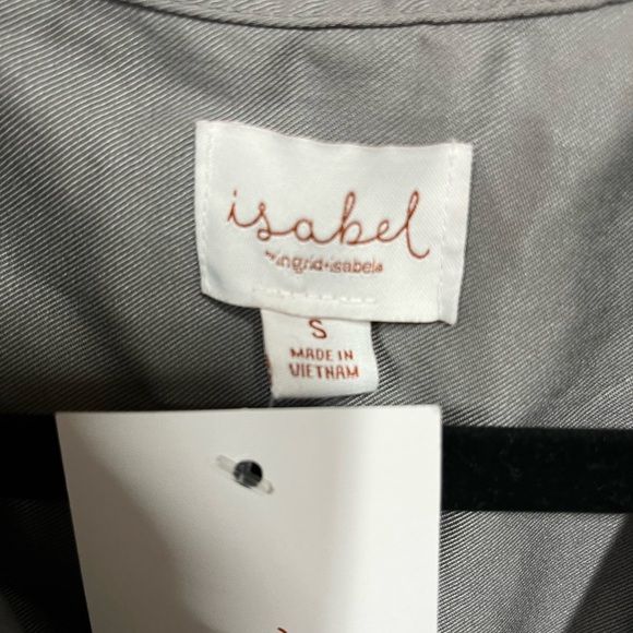 Isabel Maternity Woven Long Sleeve Maternity Jumpsuit in Matte Gray NWT, Size S - Picture 6 of 10